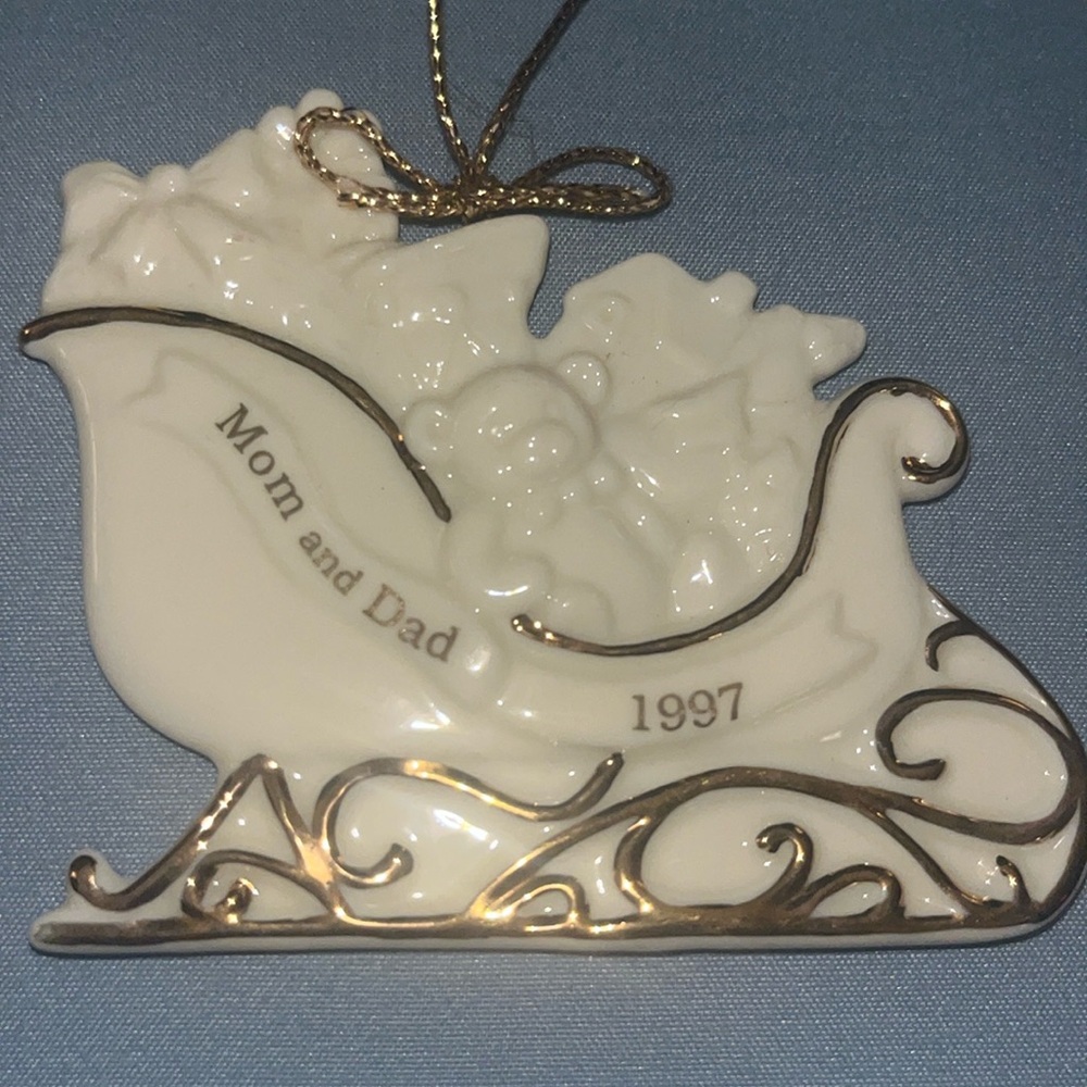 Vintage Mom and Dad 1997 Christmas Ornament